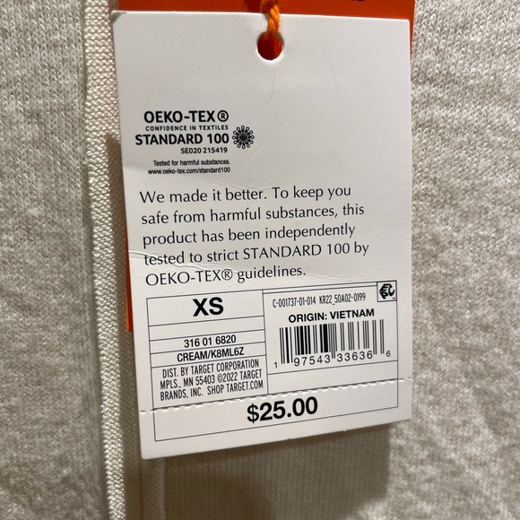 Knox Rose Cream Long Sleeve V-Neck Top - Picture 3 of 5